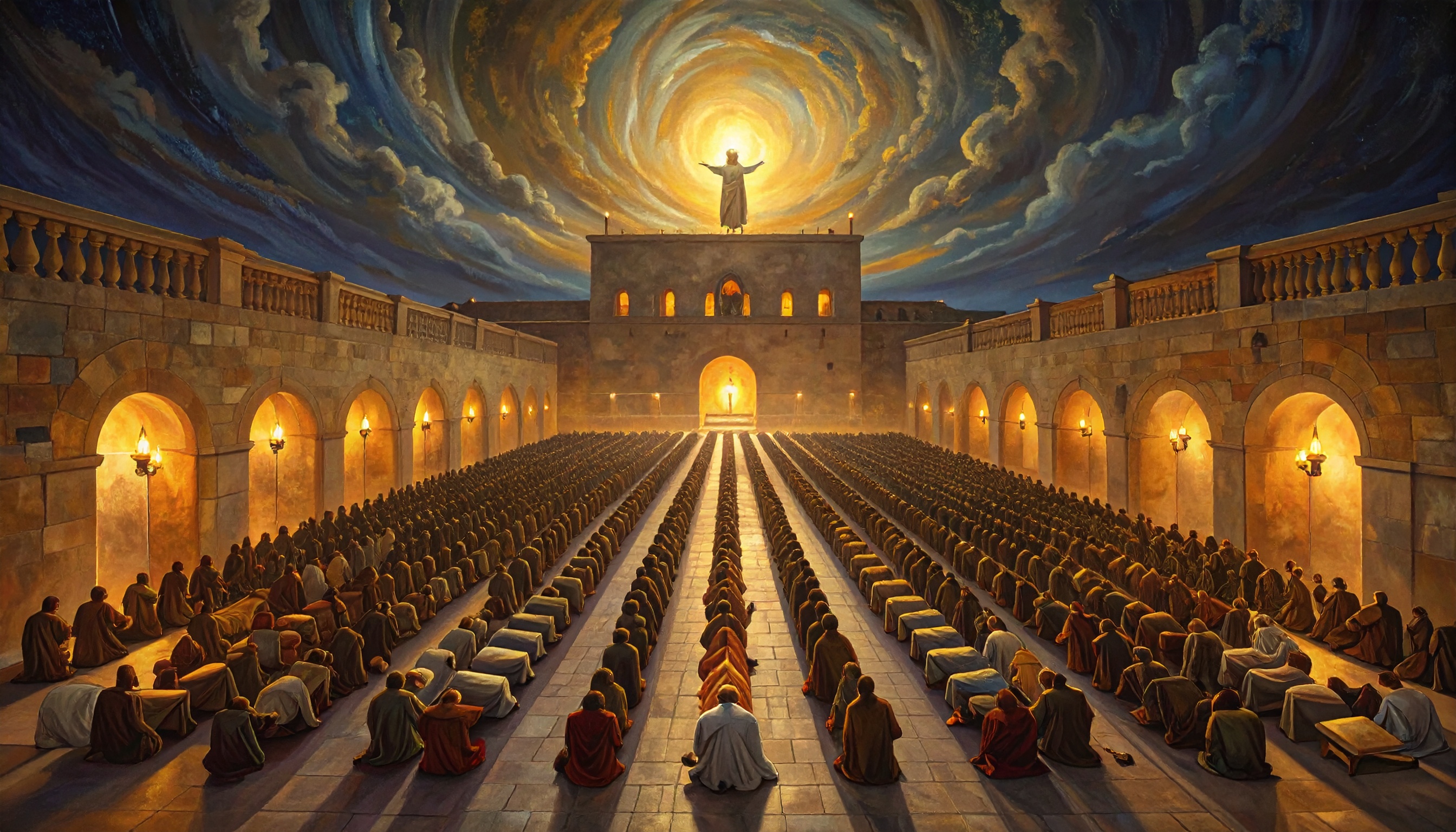 Aeralon at Night — the vast kneeling kingdom